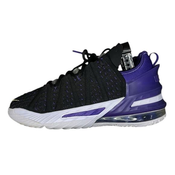 Nike Other - Boys Nike LeBron 18 GS Lakers CW2760-004 Knitposite Athletic Sneaker SZ 6Y Black